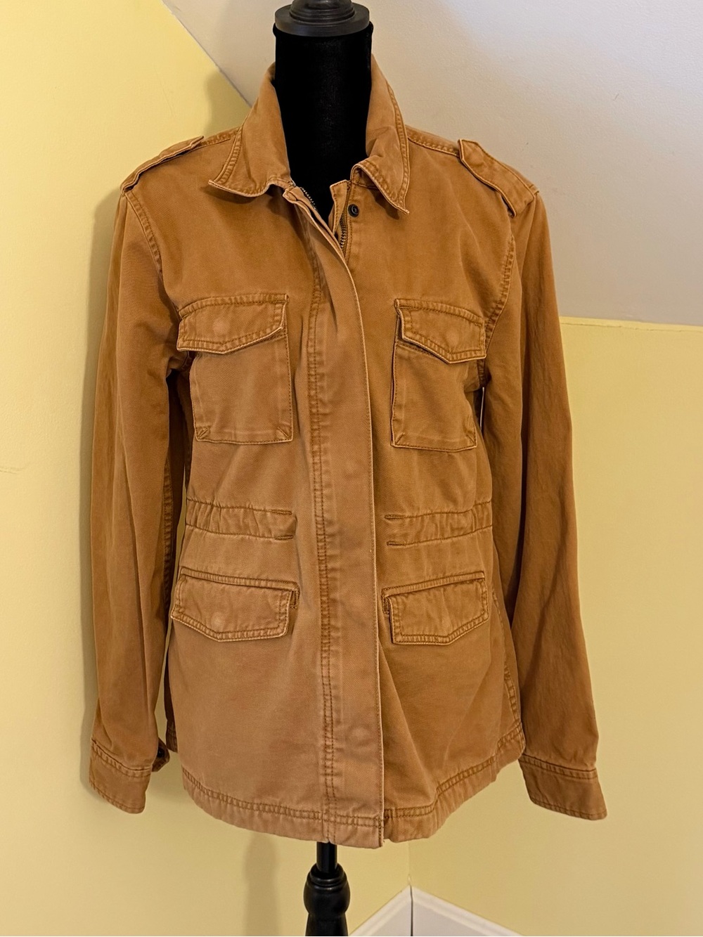 Women’s Levi’s Utility Cargo Military Washed Cotton Jacket Large